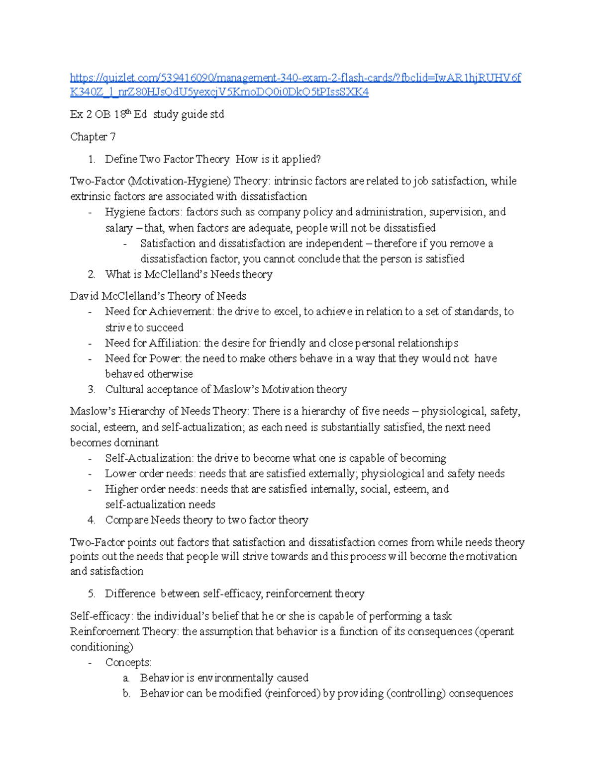 340 Exam 2 Study Guide - Quizlet/539416090/management-340-exam-2-flash ...