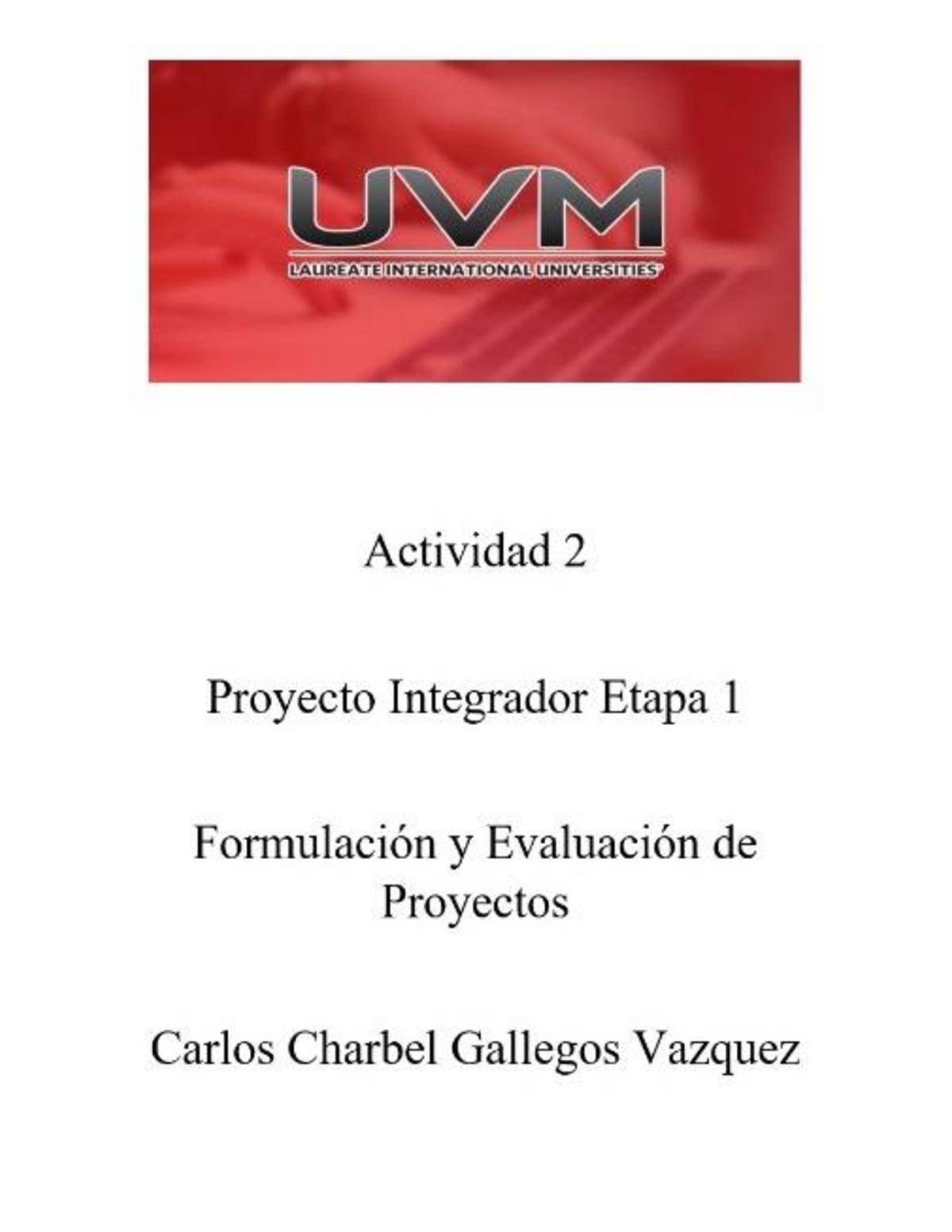 Proyecto Integrador 1 Blackboard - Formacion Y Evaluacion De Proyectos ...