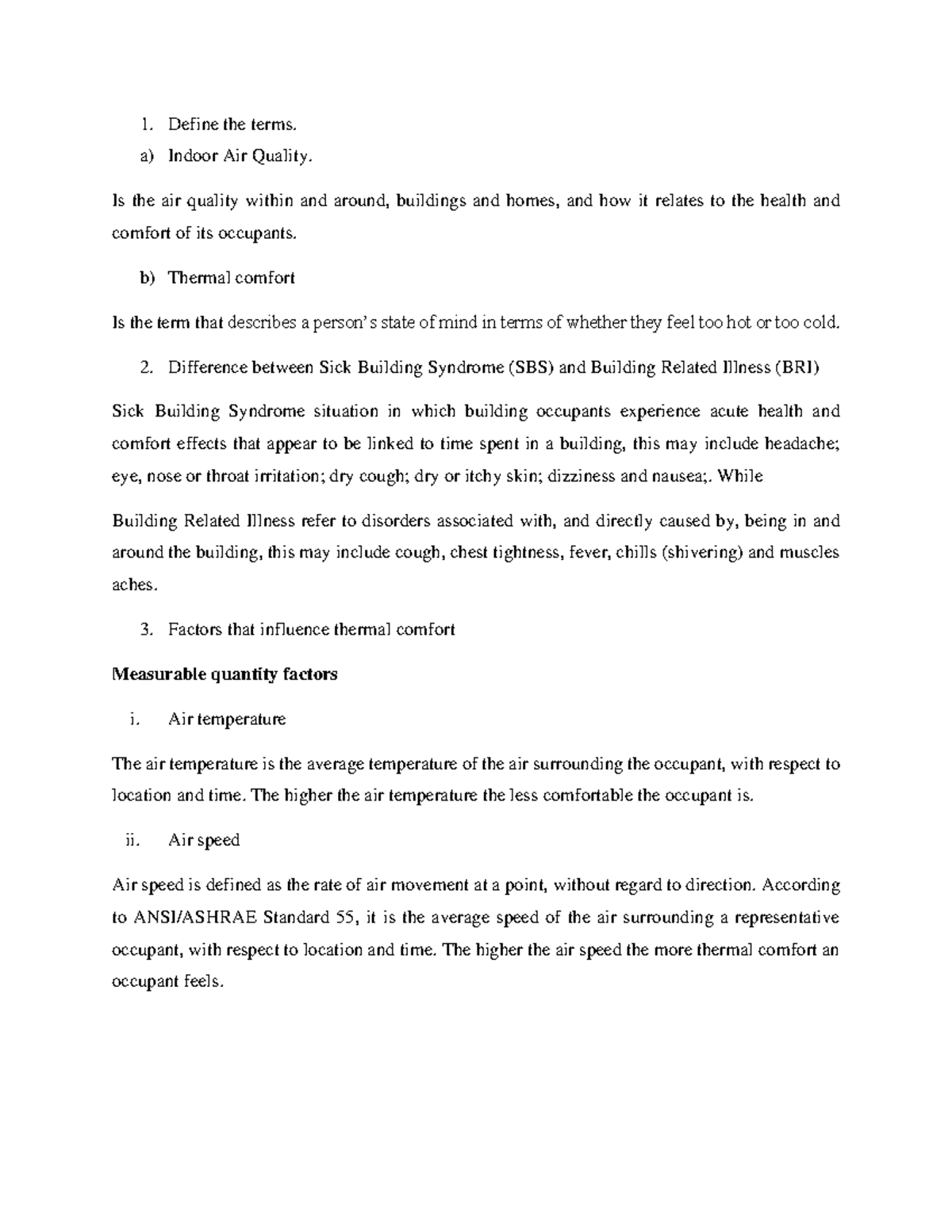 Air conditioning solved examples Define the terms. a) Indoor Air