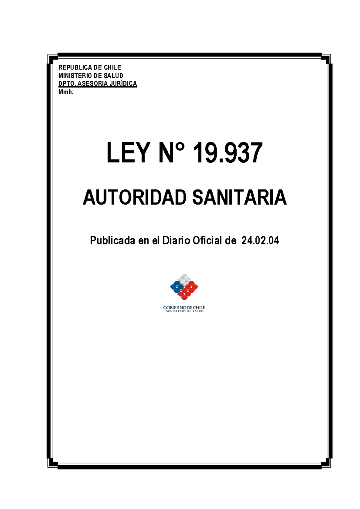 Ley 19937 - Abarca sobre una ley muy utilizada en el servicio de ...