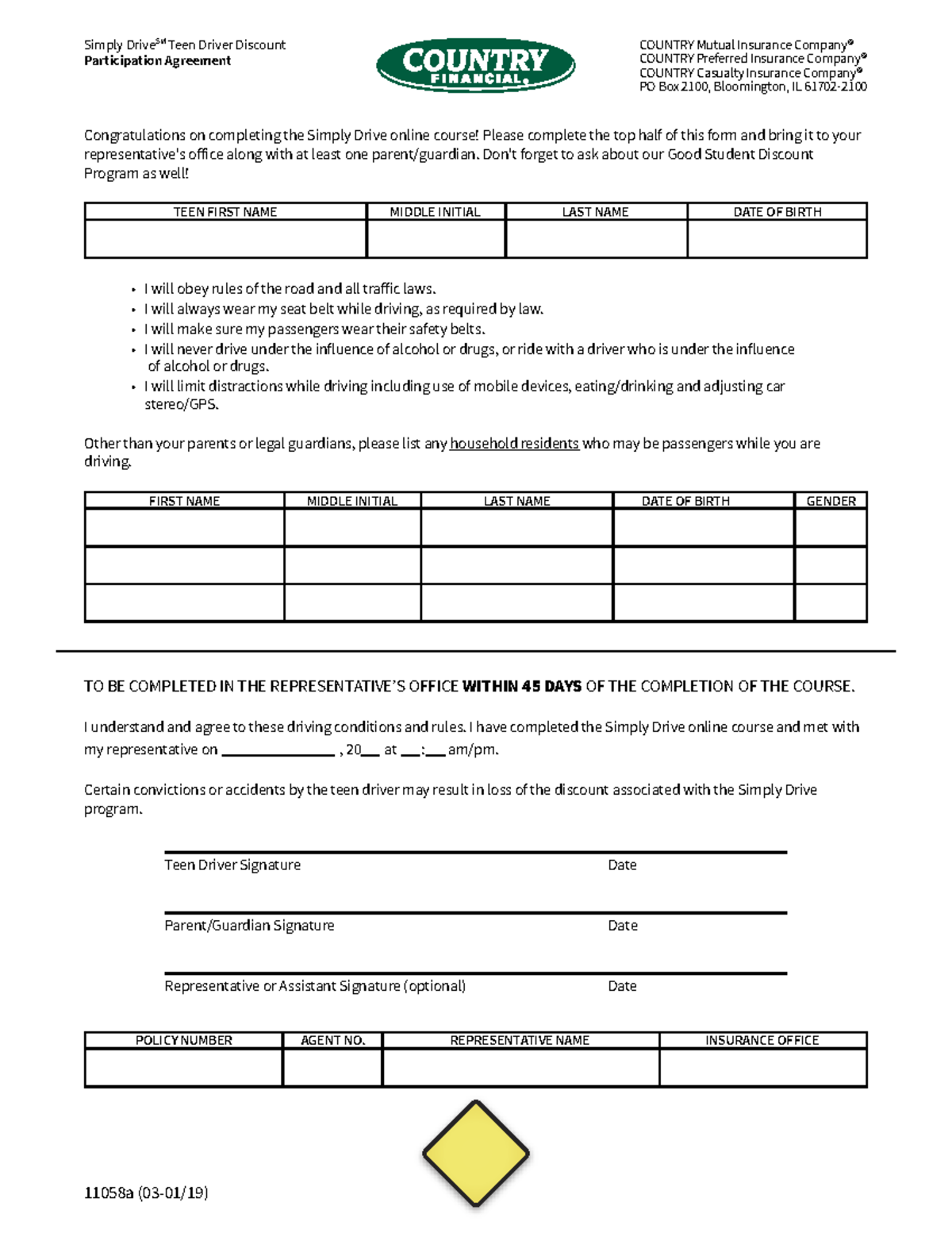 Simply Drive Participation Agreement Presented By Countryfinancial ...