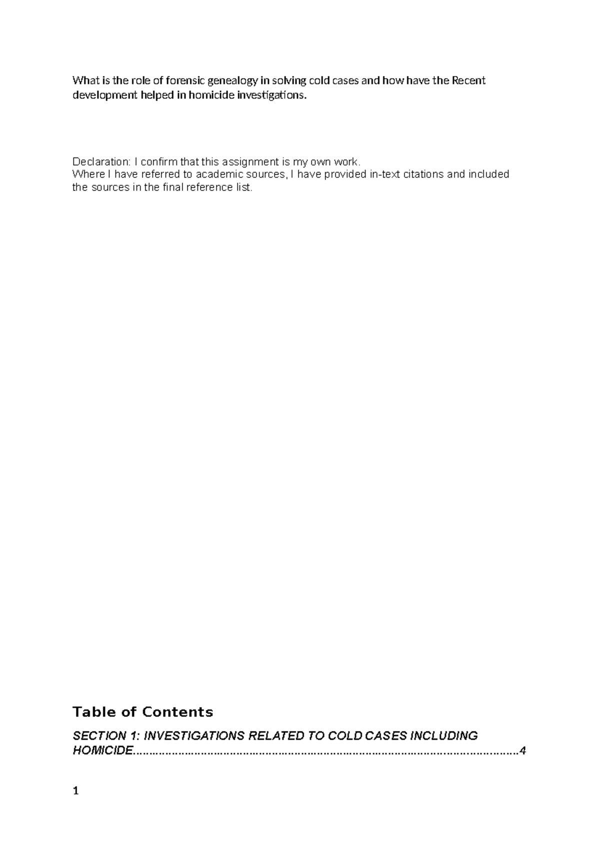 Forensic Genealogy - What is the role of forensic genealogy in solving ...