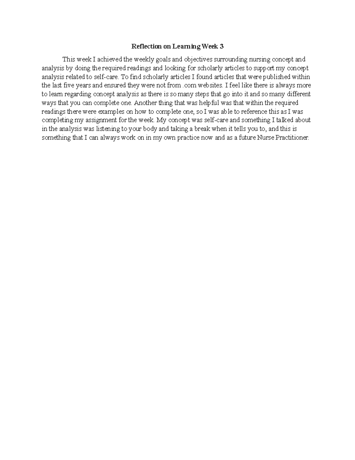 Reflection on Learning Week 3 - To find scholarly articles I found ...