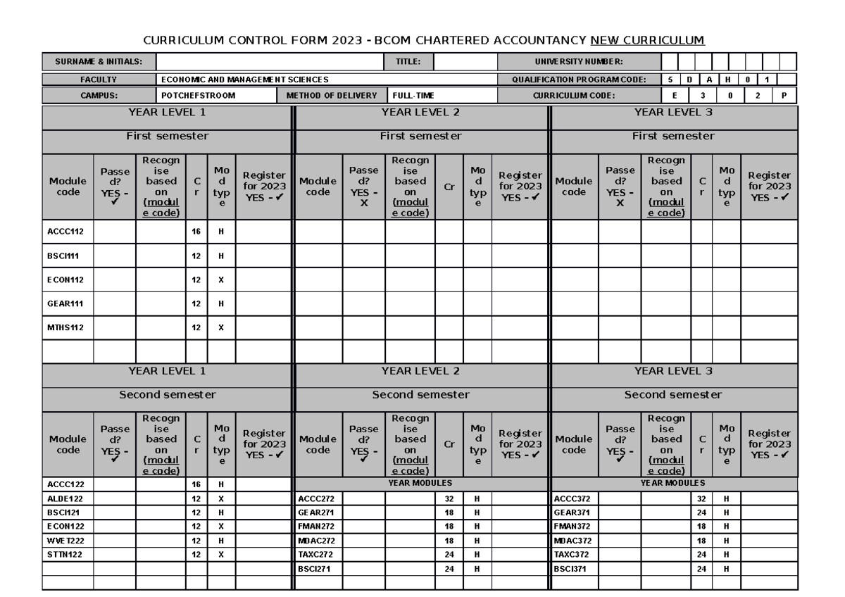 5DAH01 - CA new curriculum From CA Office - CURRICULUM CONTROL FORM ...