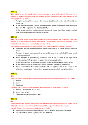 Module 1 SAQ - [2021 S1] Q45. Sodium (Na+) ions, glucose and oxygen are ...