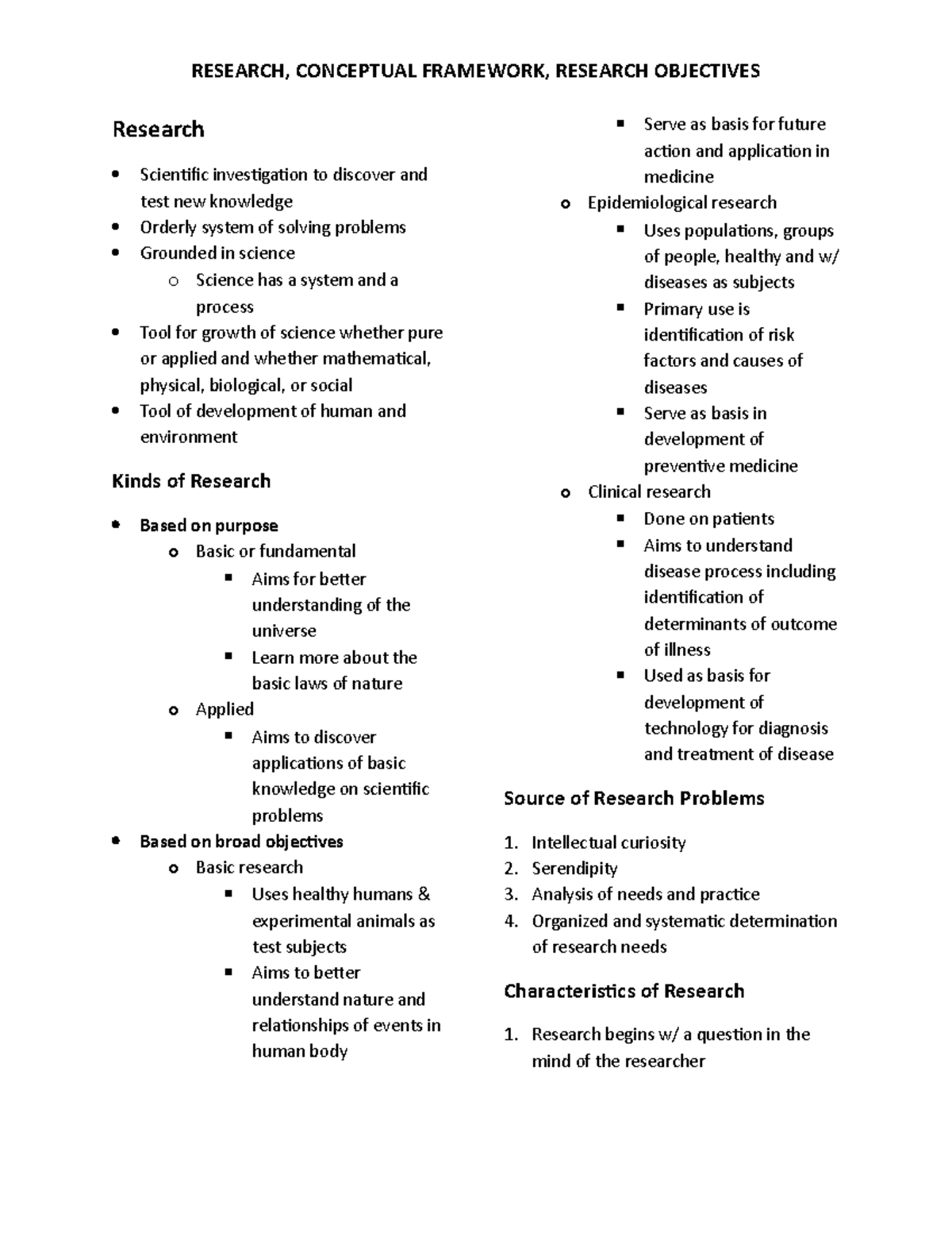 PMCH 01-15-2021 Research, Conceptual Framework, Research Objectives ...