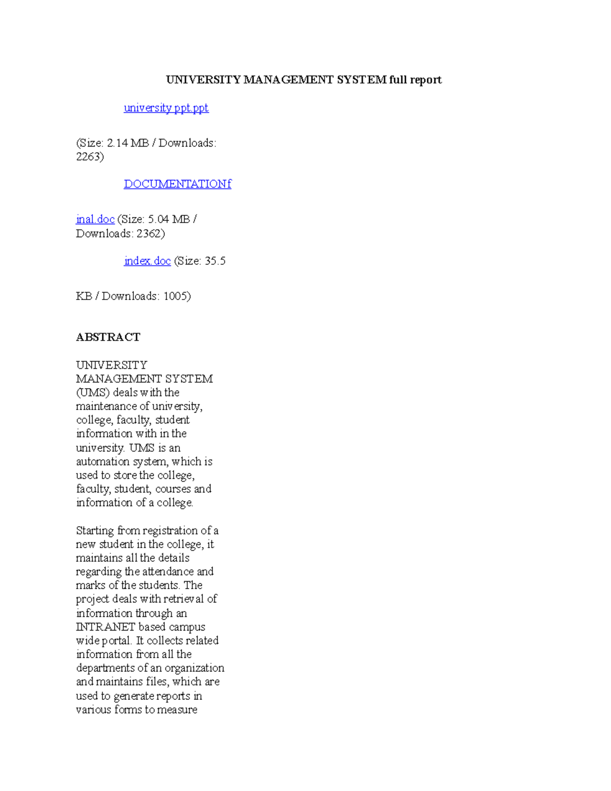 University Management System full report - UNIVERSITY MANAGEMENT SYSTEM ...