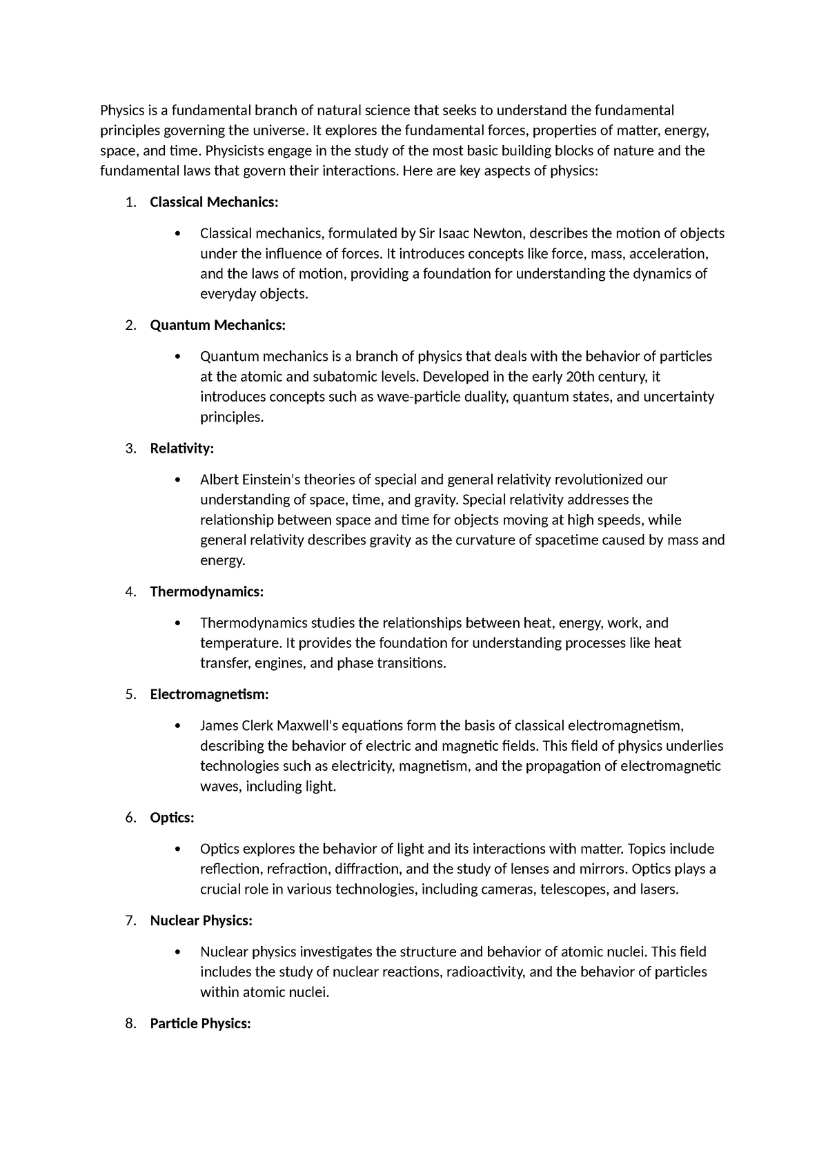 Physics Fundamentals - Physics Is A Fundamental Branch Of Natural 