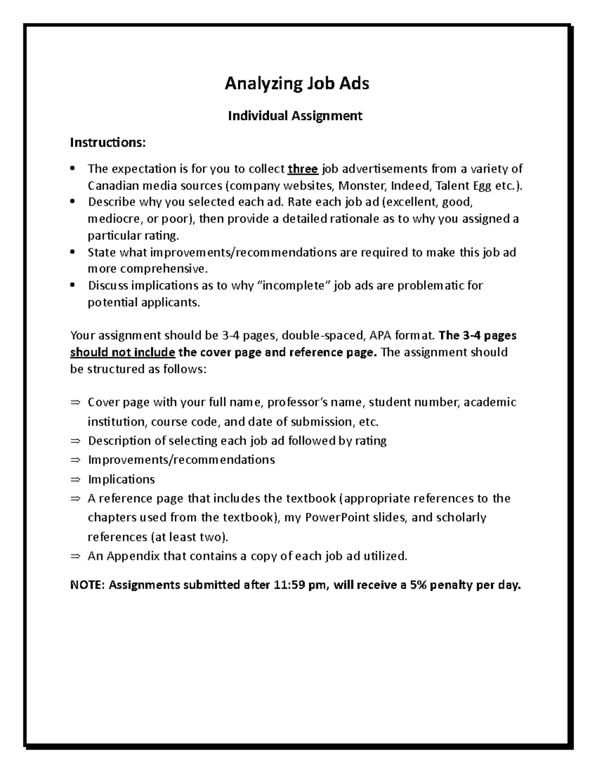 Individual Assignment (1) - Analyzing Job Ads Individual Assignment ...
