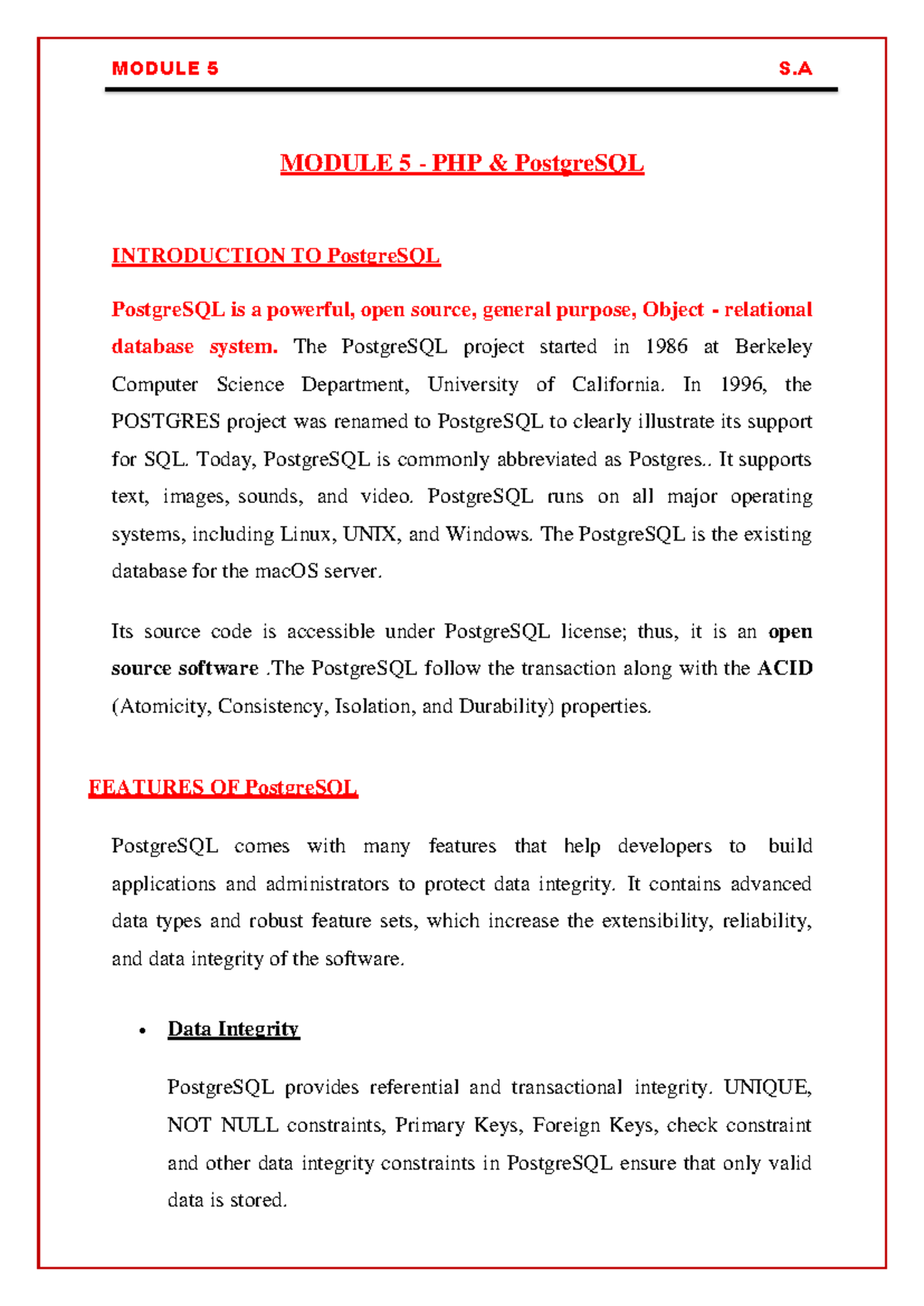 PHP Module 5 - This is php notes - MODULE 5 - PHP & PostgreSQL ...