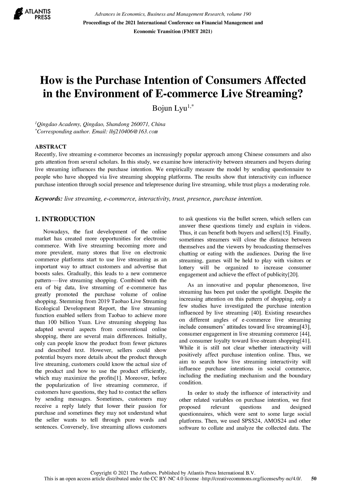 research articles on purchase