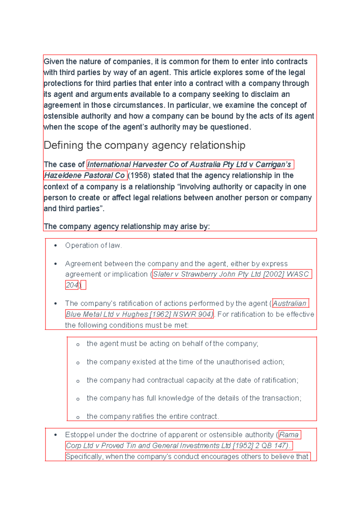Document - Notes - Given the nature of companies, it is common for them ...