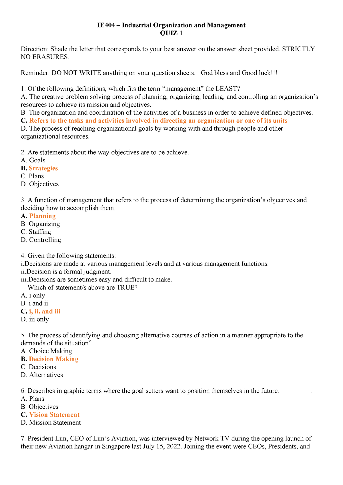 industrial location assignment answer key