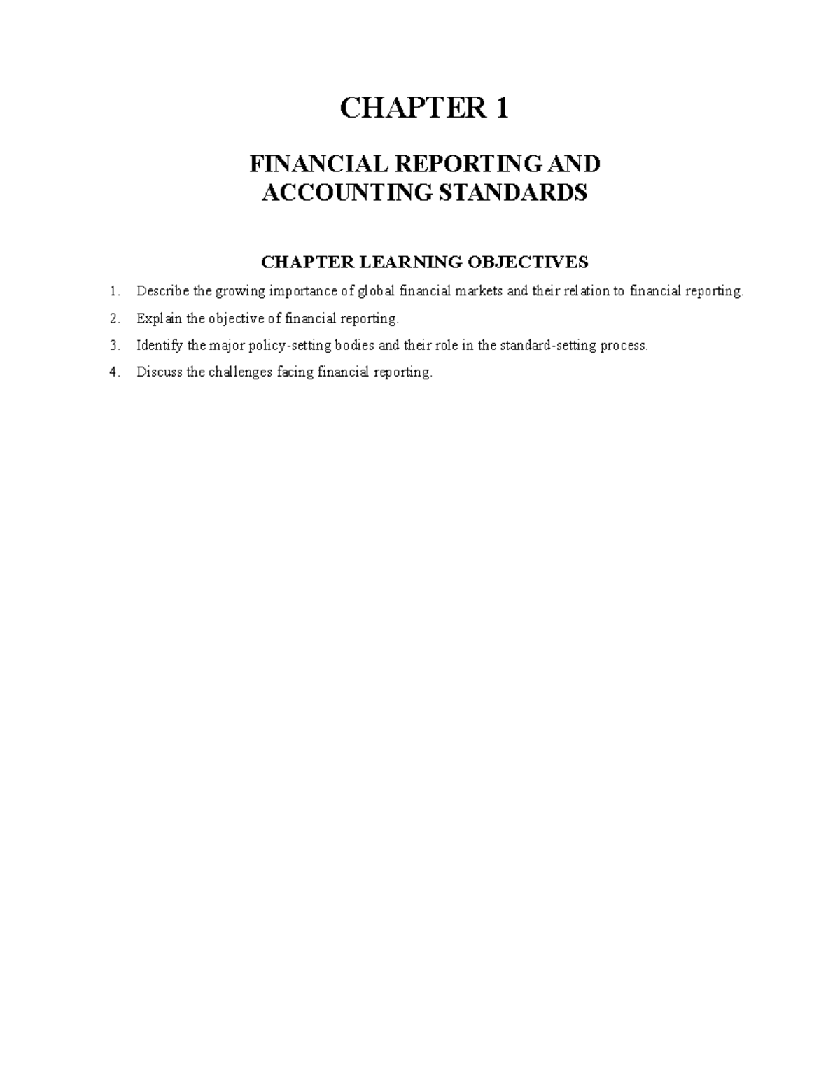 Chapter 1 testbank with all the quesiton - CHAPTER 1 FINANCIAL ...