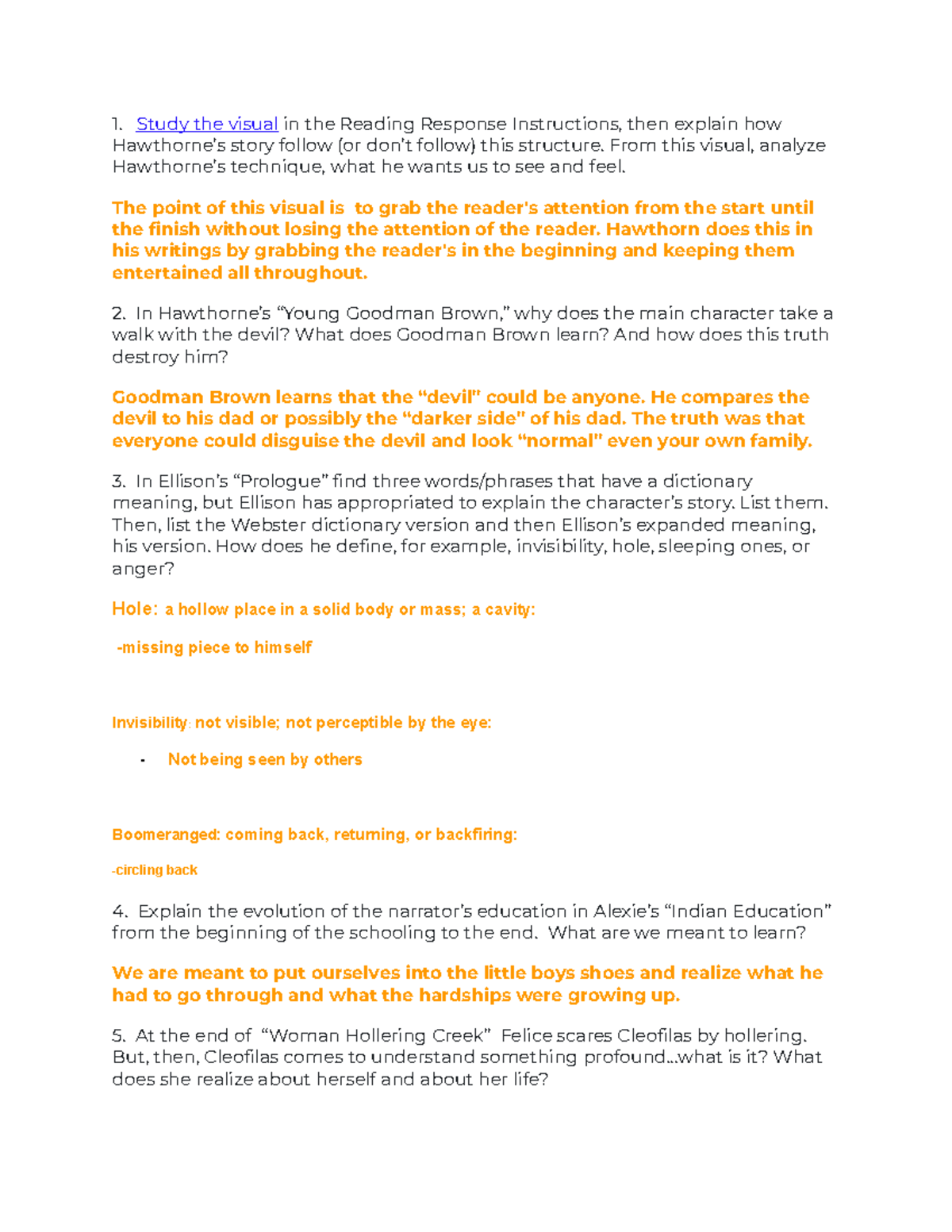 A smattering analysis response -2 - 1. Study the visual in the Reading ...