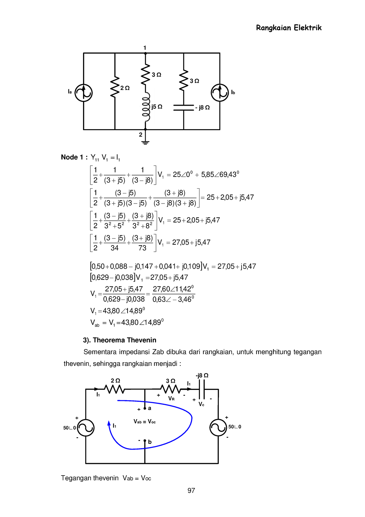 Rangkaian Elektrik Pdf 33 - Rangkaian Elektrik 97 Ia 2 2 1 Ib 3 3 J5 ...