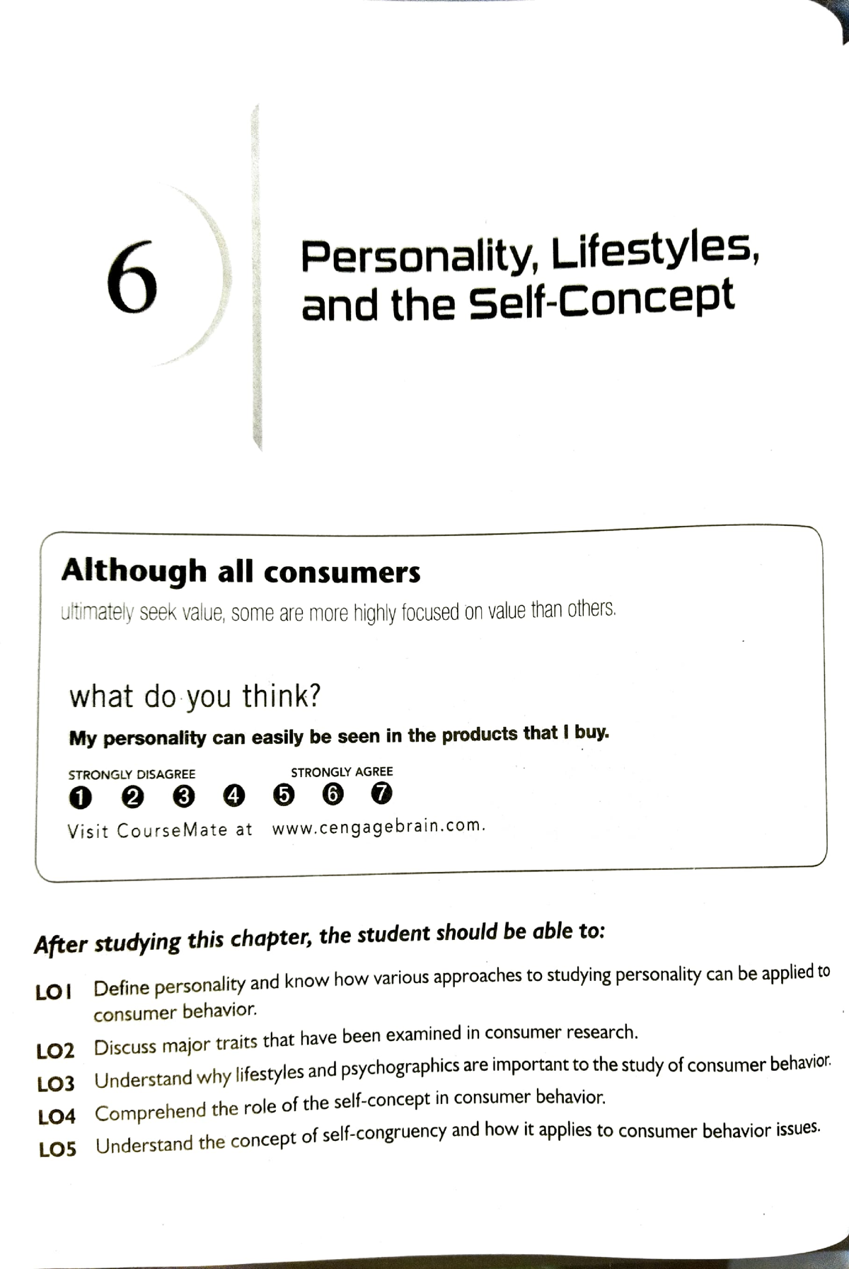 CB Lesson 6 - N/a - 6 Personality, Lifestyles, And The Self-Concept ...