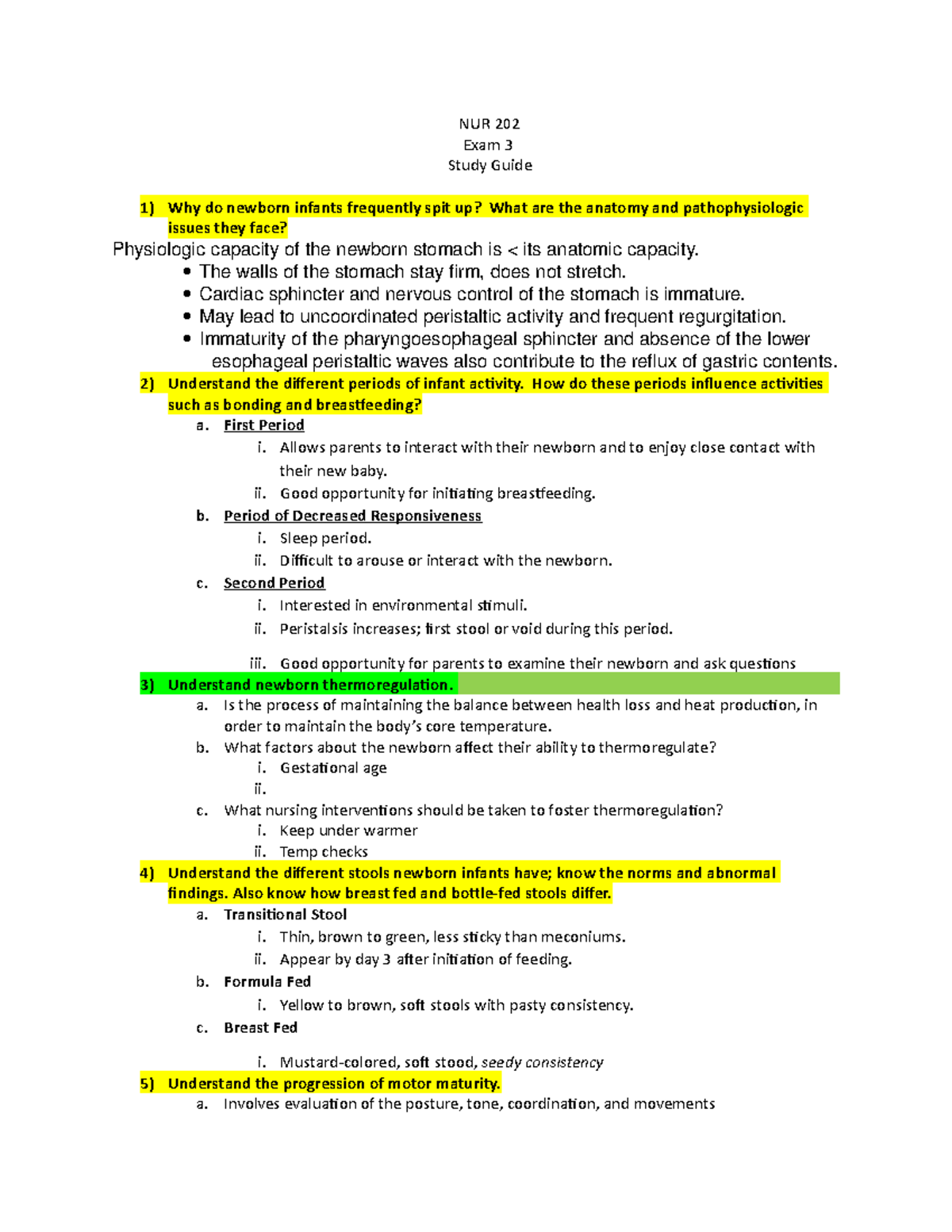 Exam 3 Study Guide 2021 - Nursing - NUR 202 Exam 3 Study Guide 1) Why ...