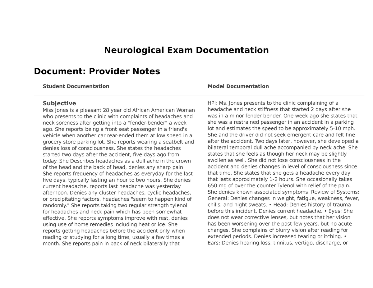essay neuro exam