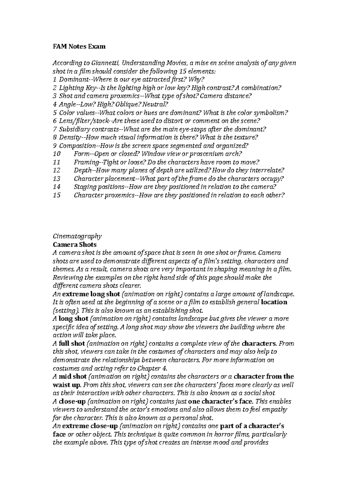 FAM Notes - summary of theory - FAM Notes Exam According to Giannetti ...