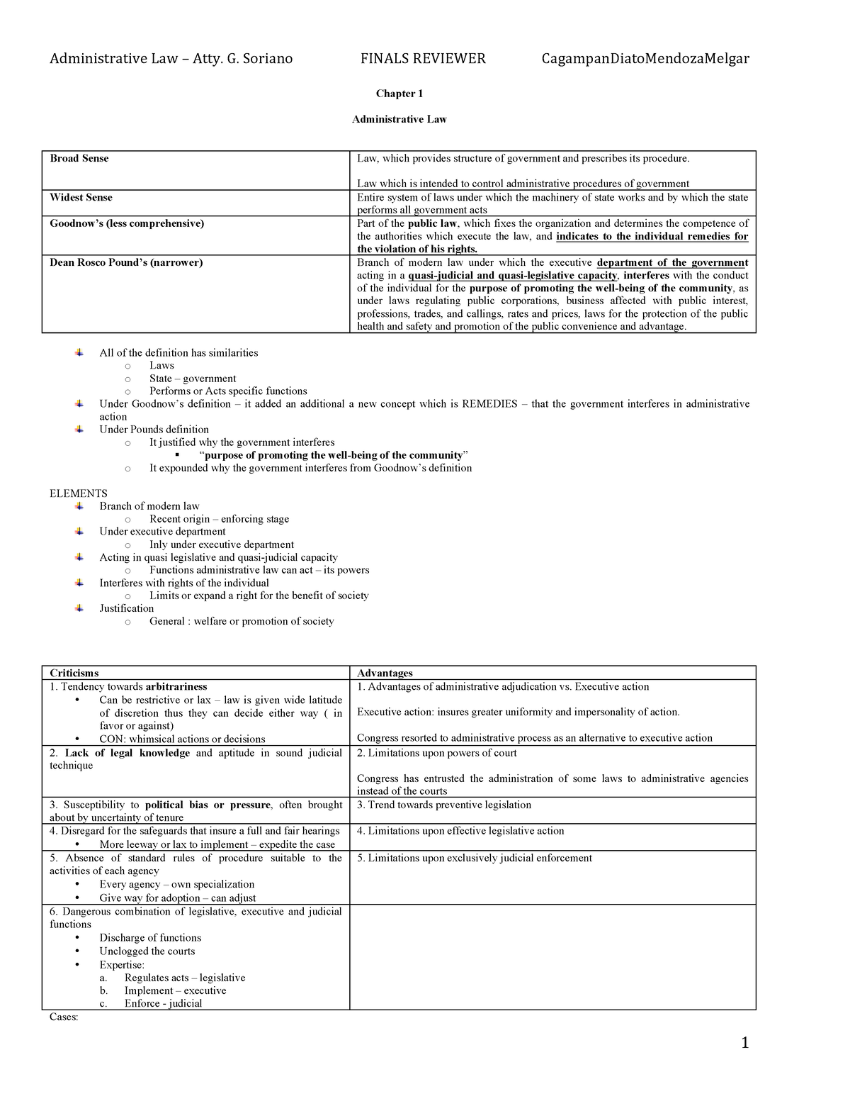 Admin-Finals-Reviewer - , Chapter 1 Administrative Law Broad Sense Law ...