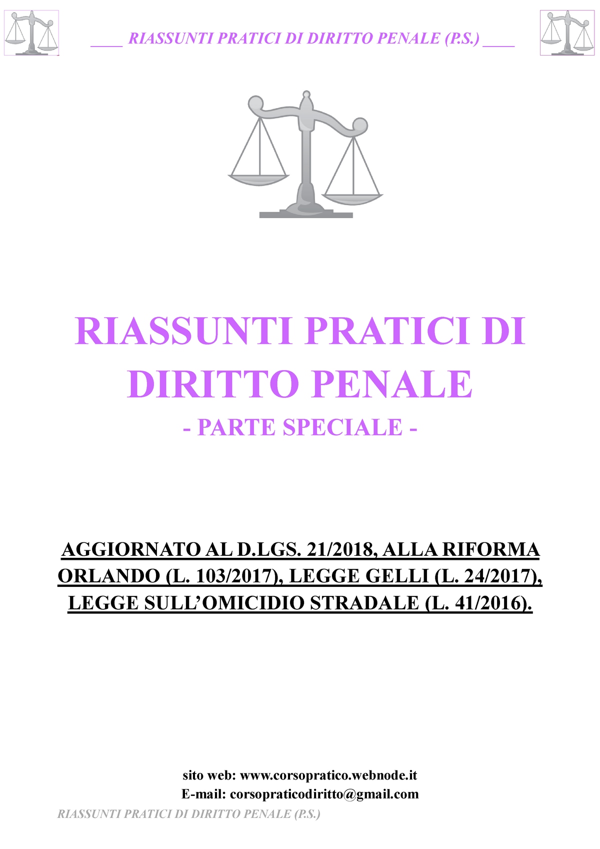 Penale 2 0 Appunti Presi A Lezione Riassunti Pratici Di