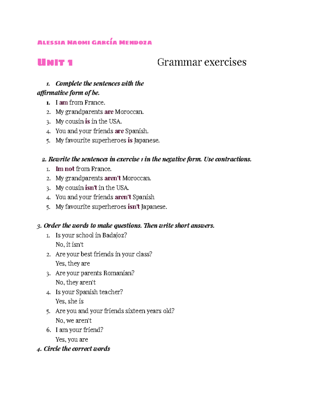 Grammar 1 And 2 Ingles Grammar Primer Semestre - Alessia Naomi García ...