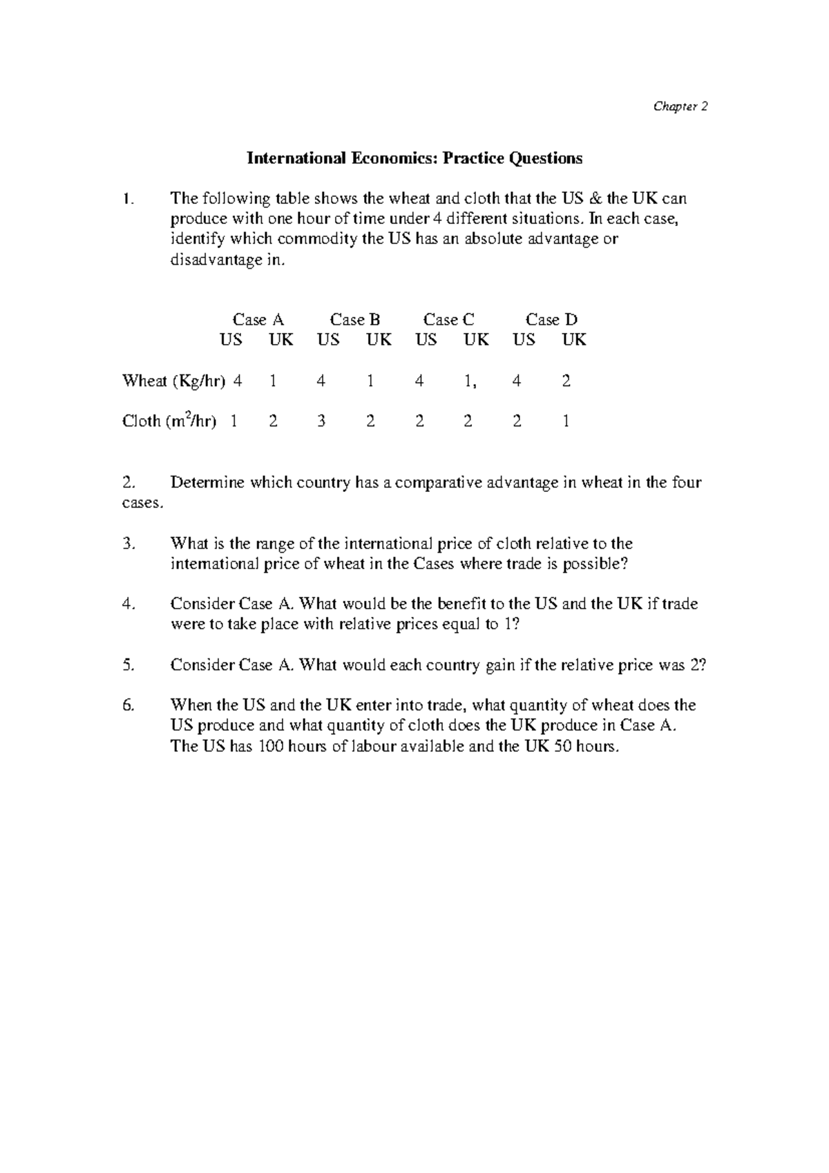 Chapter 02 practice questions English - Chapter 2 International ...
