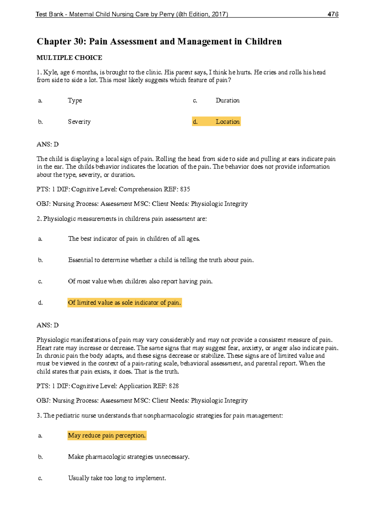 TB - CH 30 Pain Assessment And Management In Children - Chapter 30 ...