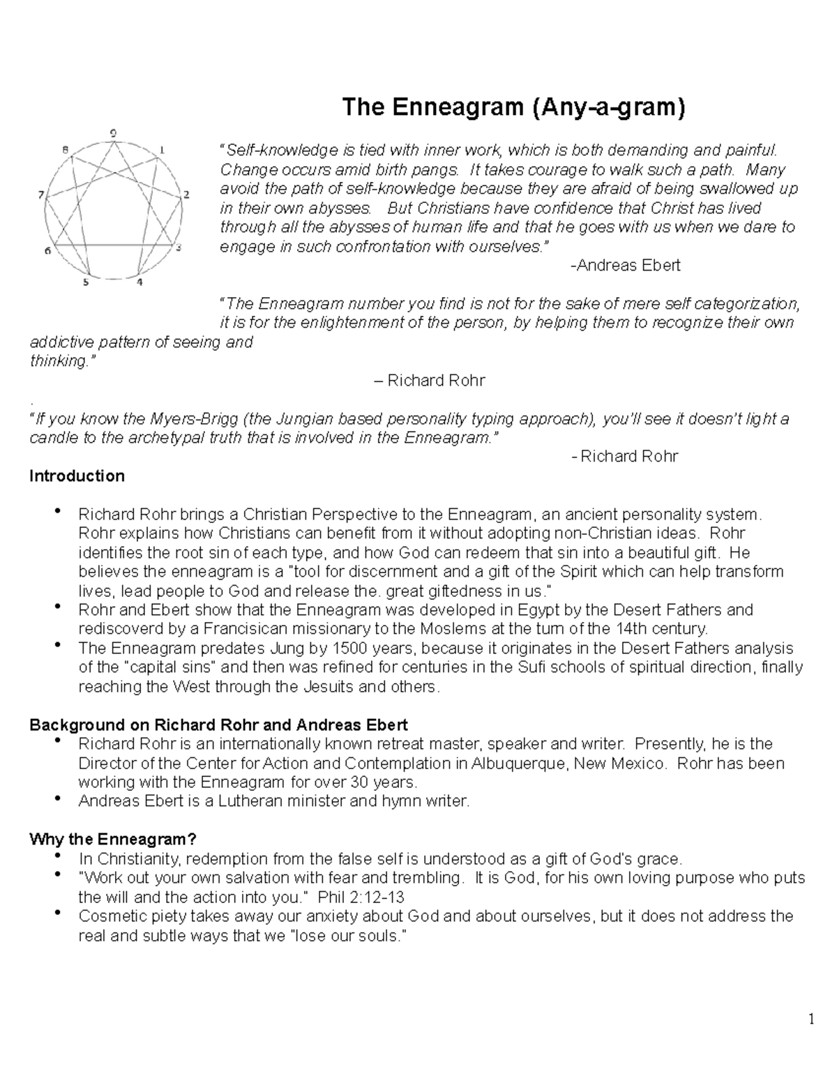 Enneagram Personality Type Indicator - The Enneagram (Any-a-gram) “Self ...