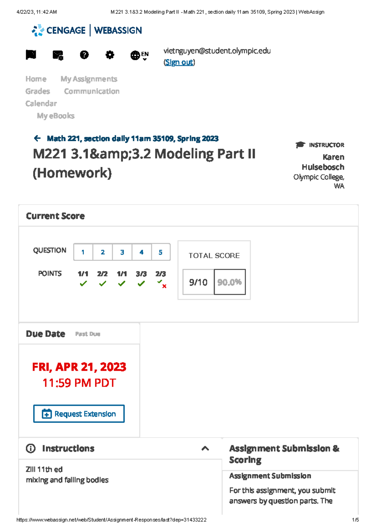 M221 3 13 2 Modeling Part II Math 221 Section Daily 11am 35109   Thumb 1200 1698 