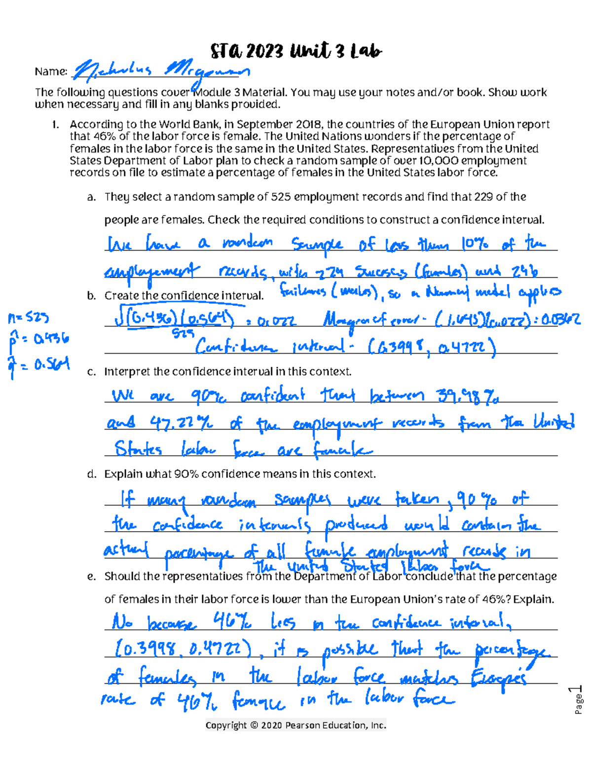 STA2023+Lab+3+FA22 - idk - Page 1 Name ...