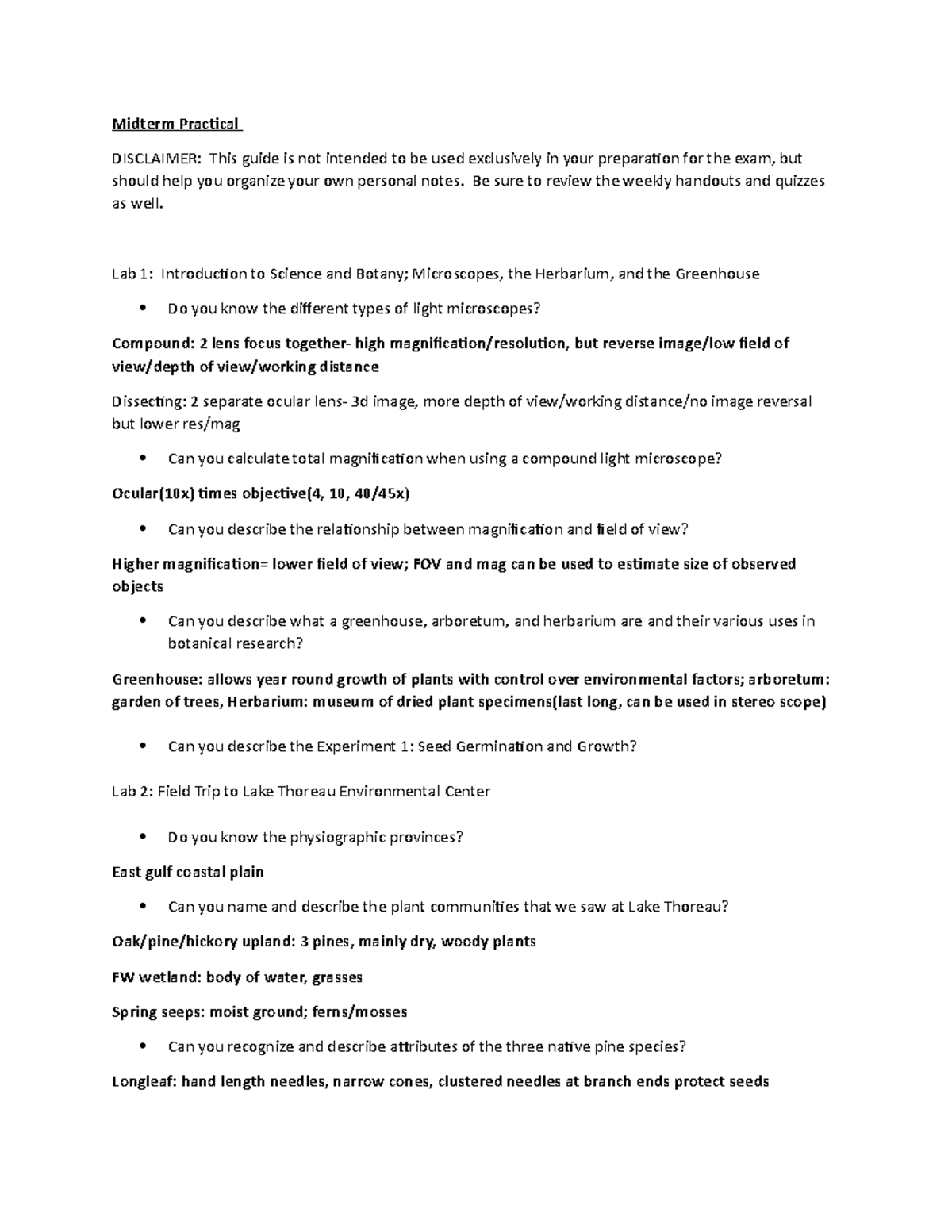 Lab practical - Midterm Practical DISCLAIMER: This guide is not ...