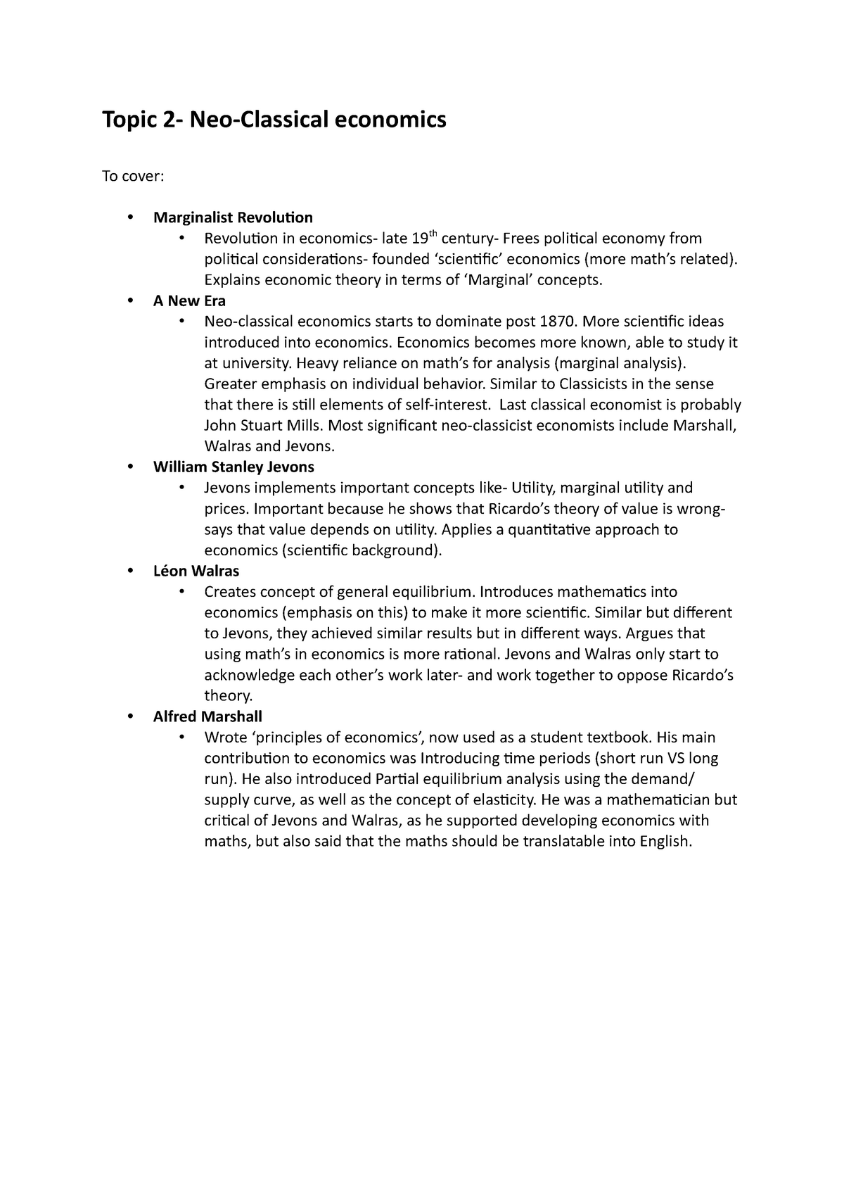 Neo Classical Economics Topic 2 Neo Classical Economics To Cover   Thumb 1200 1698 