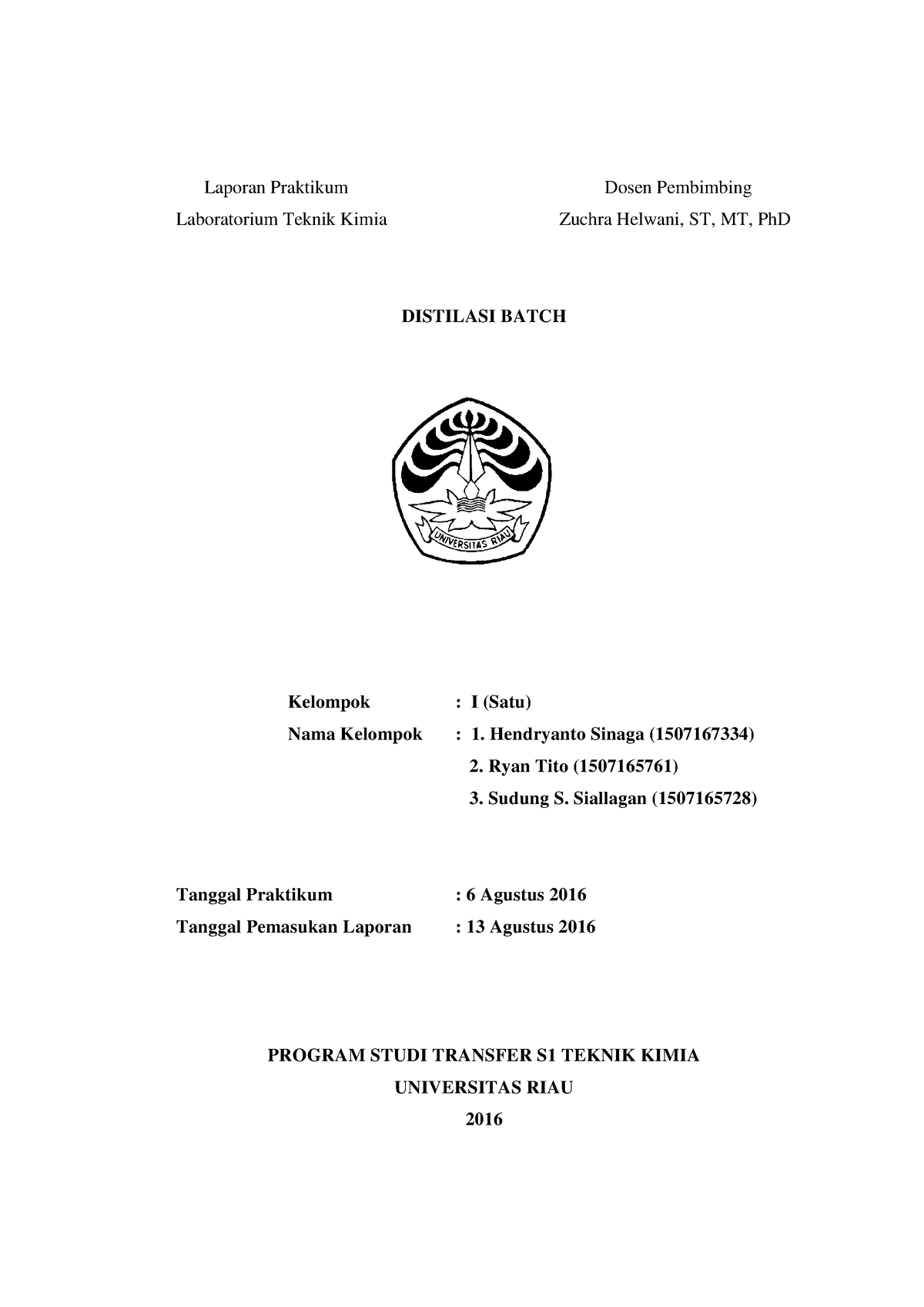 Pdfcoffee - Laporan Praktikum Dosen Pembimbing Laboratorium Teknik ...