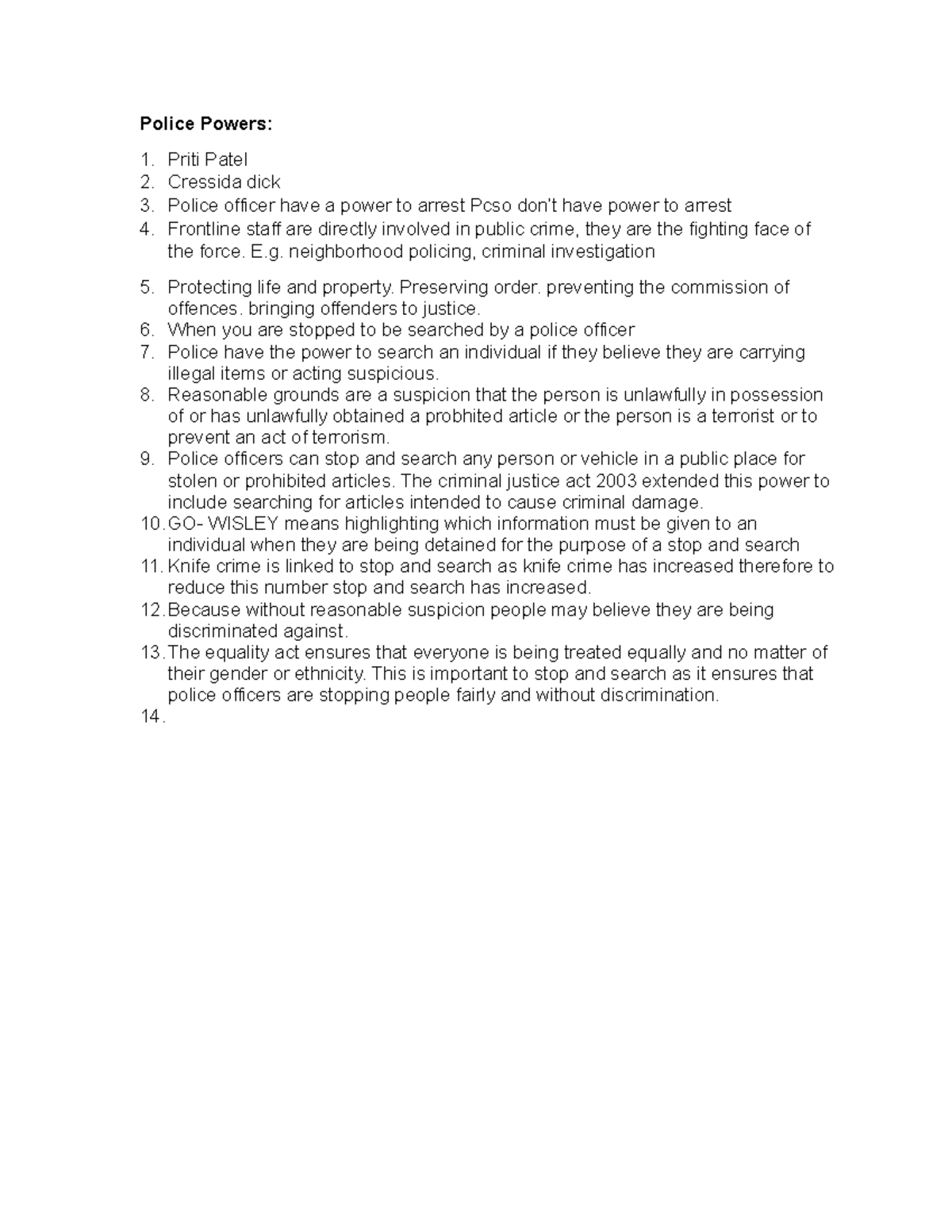 Law police powers Arrest rights of Arrest 20 - Police Powers: Priti ...