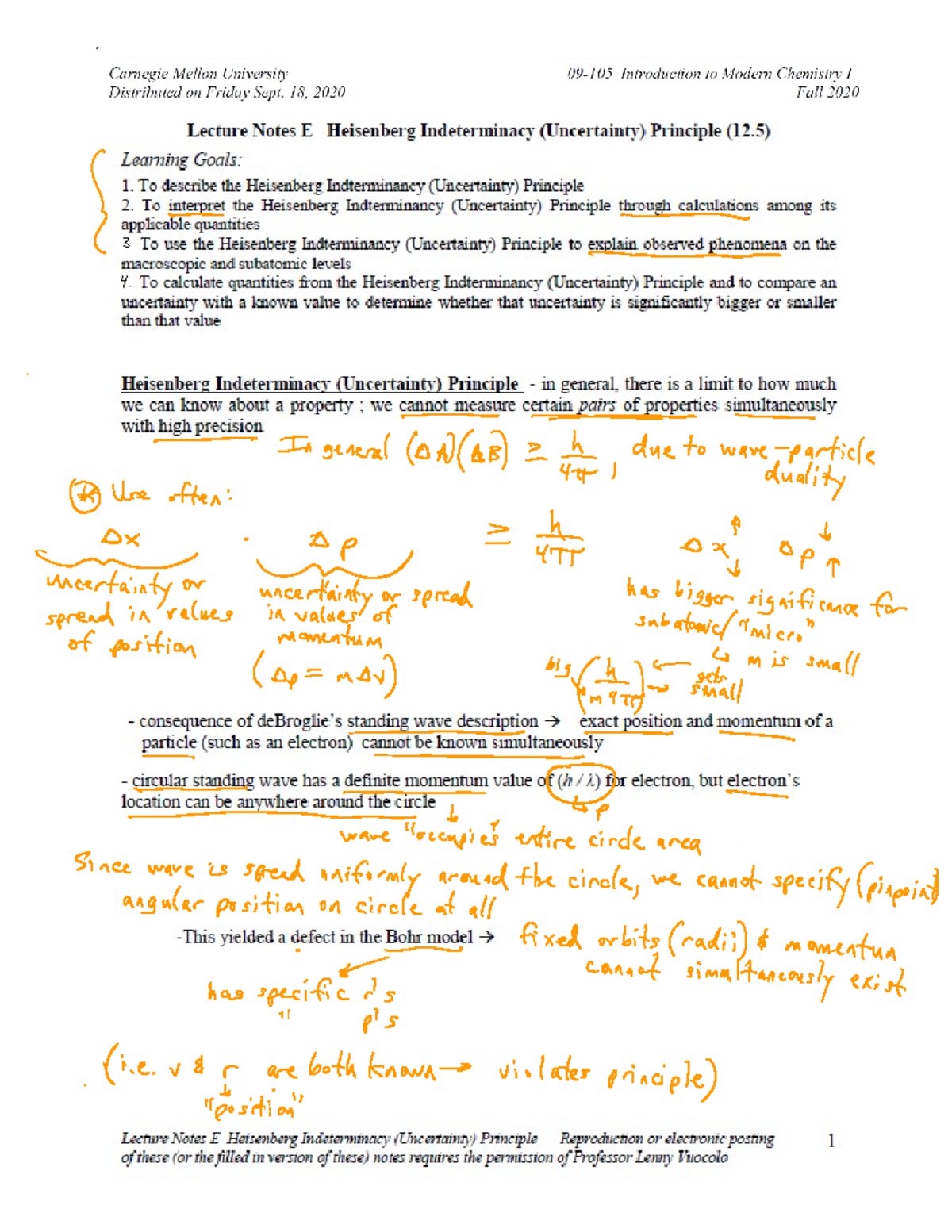 Filled Notes E (completed M 9-21) - Carnegie Mellon University 09-105 ...