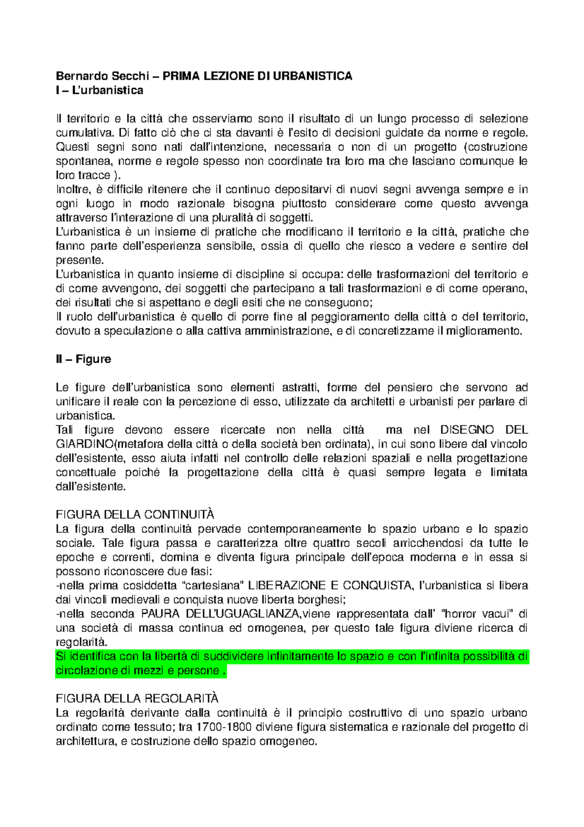 Prima Lezione Di Urbanistica - Bernardo Secchi PRIMA LEZIONE DI ...