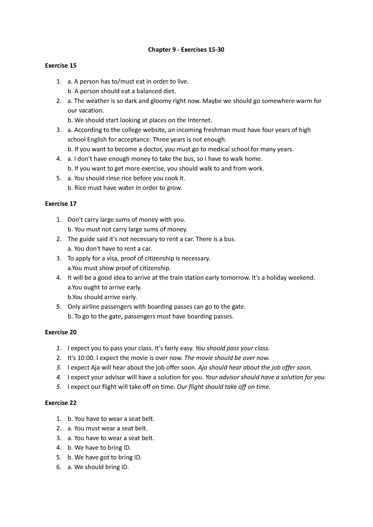 understanding-and-using-english-grammar-chapter-9-exercises-15-30