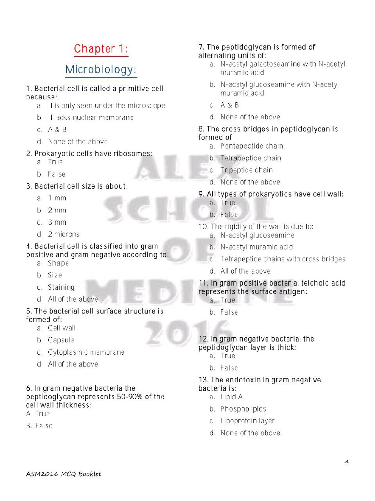 Micro-w2-mcq - Microbiology And Immunology - Microbiology & Immunology ...