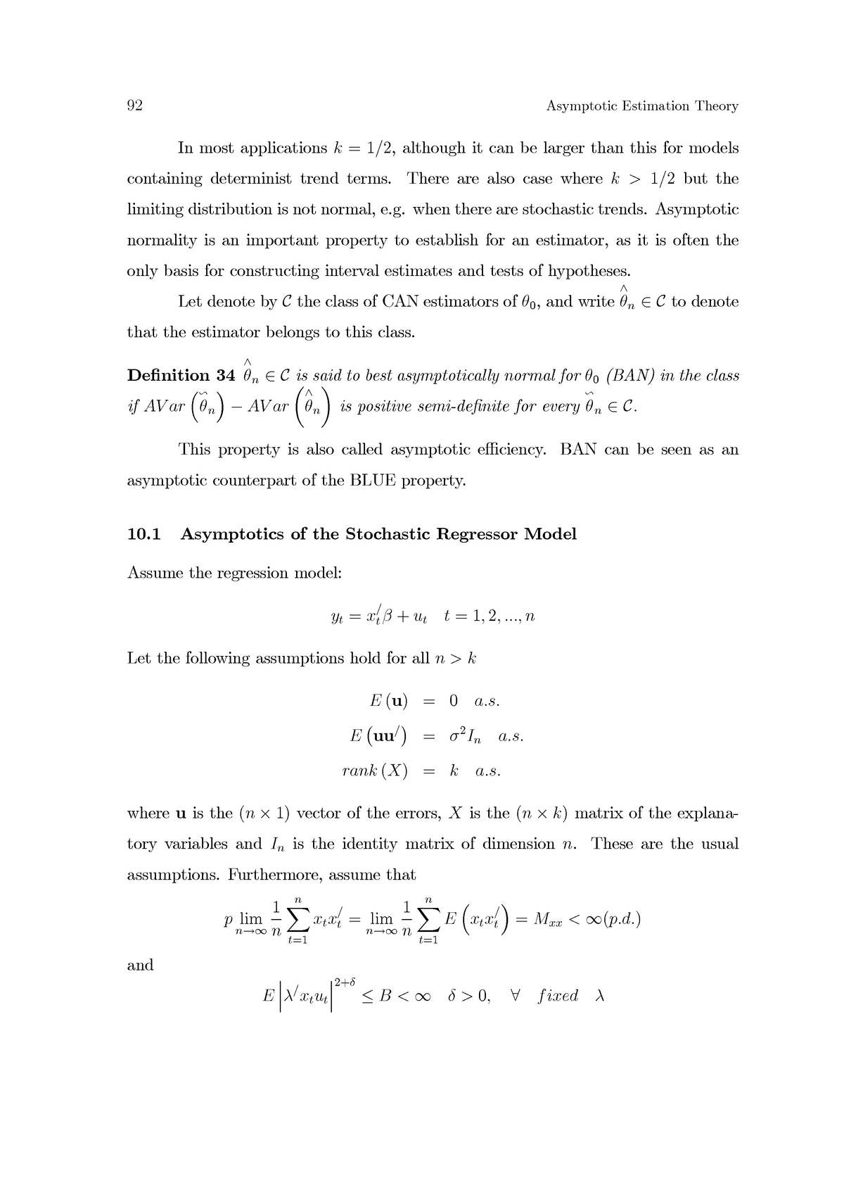 Probability And Statistics 3 - 92 Asymptotic Estimation Theory In Most ...