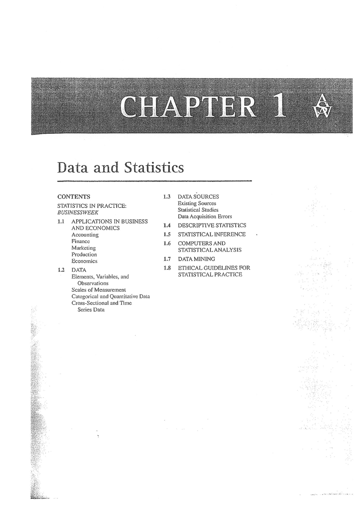 Chapter 1 - Statistic For Business - Business Statistics - Studocu