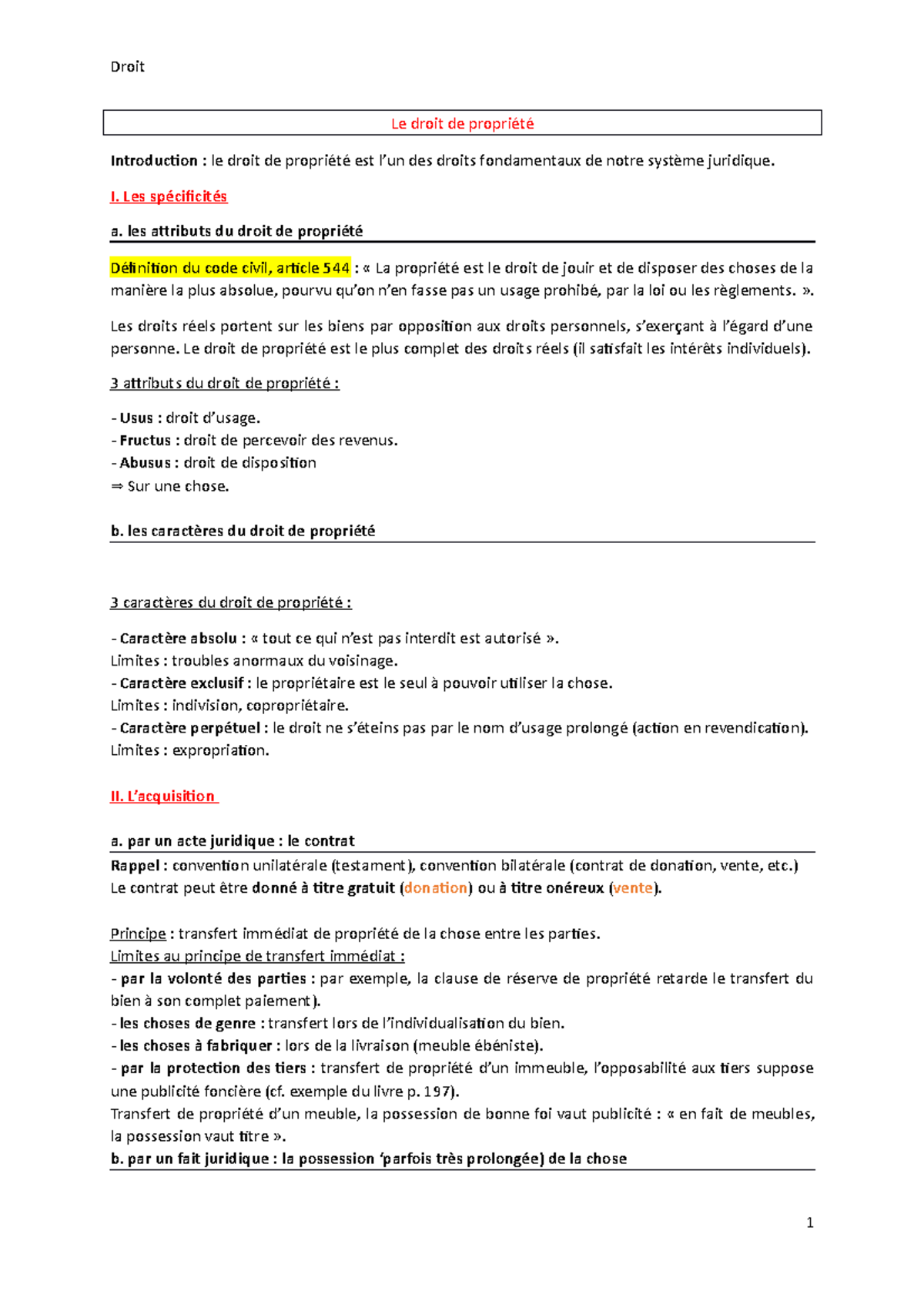 Le Droit De Propriété Est Il Un Droit Absolu Dissertation Le droit de propriété - Droit Le droit de propriété Introduction : le droit  de propriété est l'un - Studocu