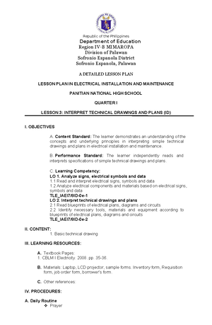 Lesson 3- Interpret Technical Drawings AND Plans (ID) - Republic of the ...