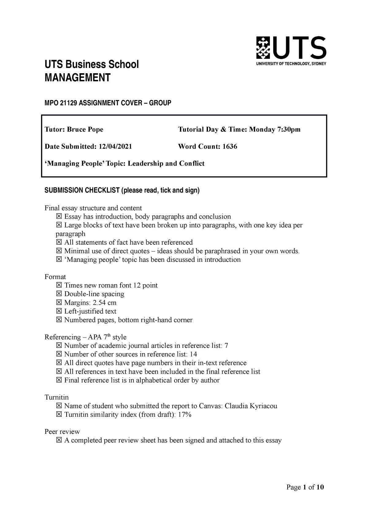 gmit assignment cover sheet