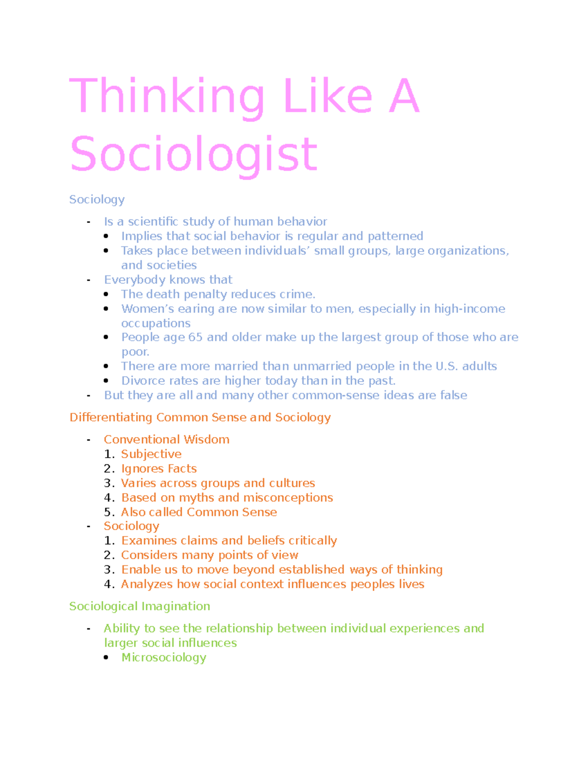 case study of sociologist