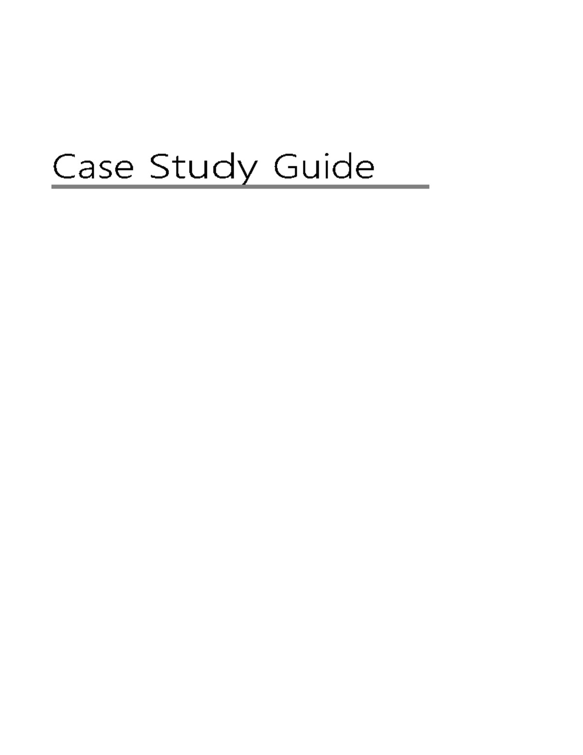 case study guide books free