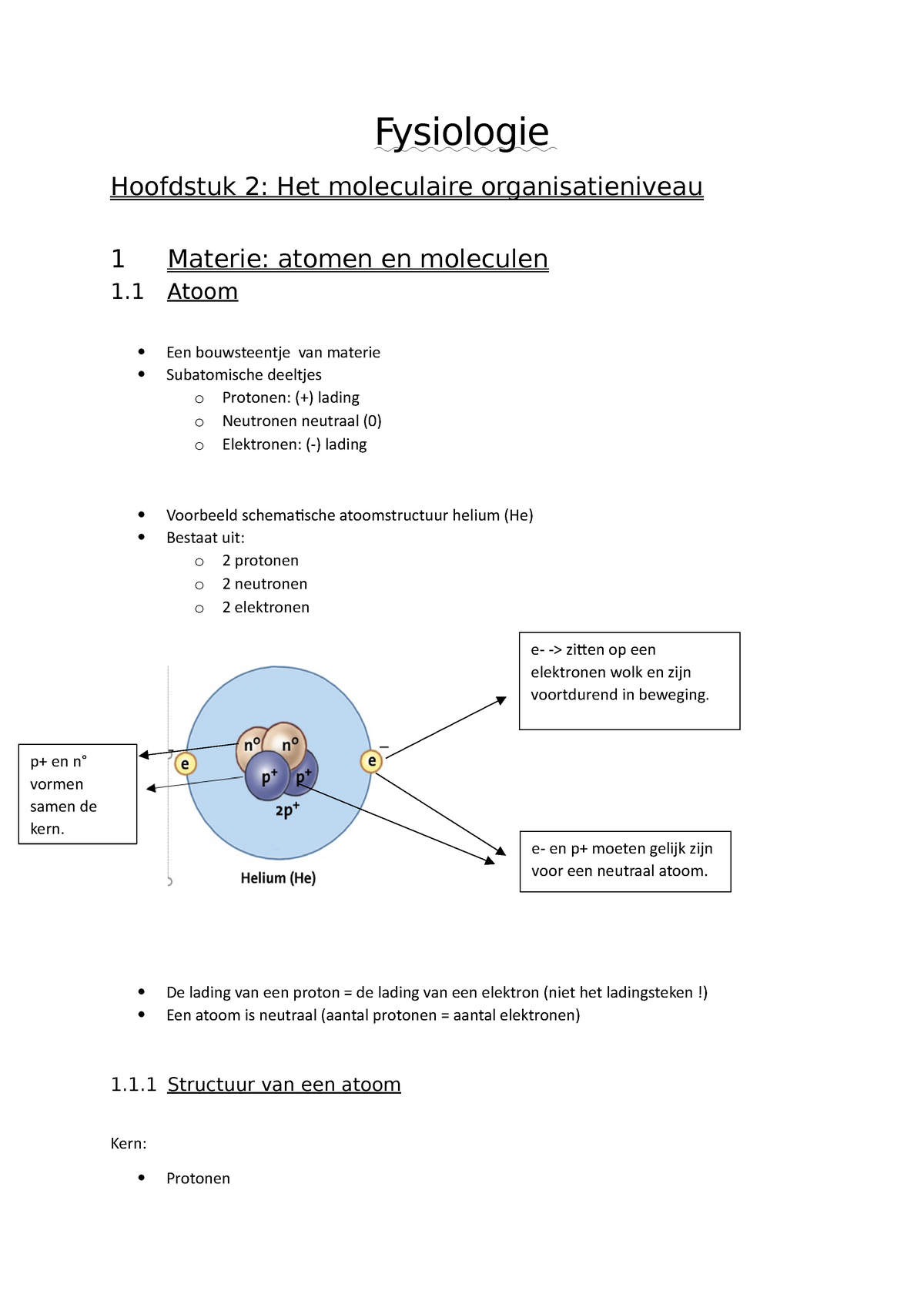 Thema 2 - Samenvatting Fysiologie - Fysiologie Hoofdstuk 2: Het ...