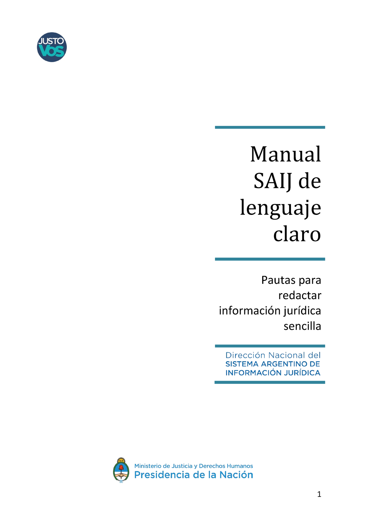 Manual Saij De Lenguaje Claro Manual Saij De Lenguaje Claro Pautas Para Redactar Información 7370