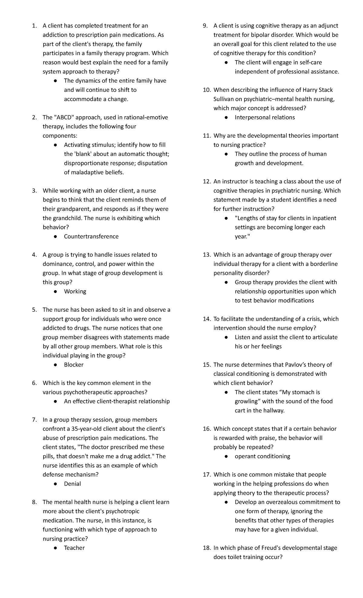 Chapter 3 Psychai Prepu Level 8 - A Client Has Completed Treatment For ...